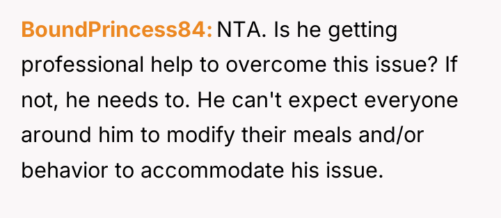 BoundPrincess84 NTA. Is he getting professional help to overcome this...