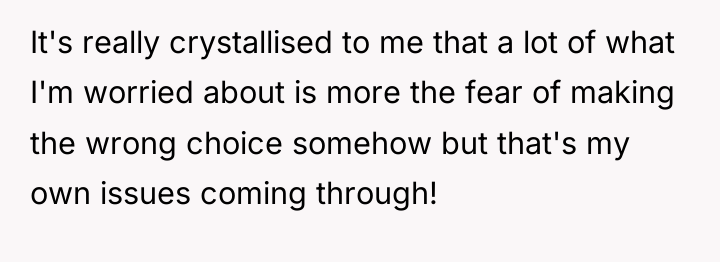 It's really crystallised to me that a lot of what...