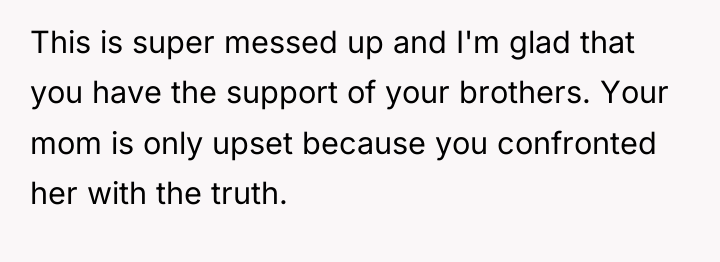 This is super messed up and I'm glad that you...