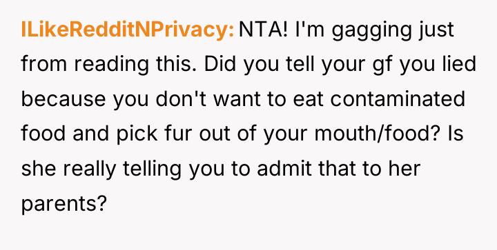 ILikeRedditNPrivacy NTA! I'm gagging just from reading this. Did you...
