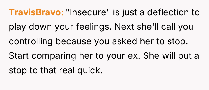 TravisBravo "Insecure" is just a deflection to play down your...