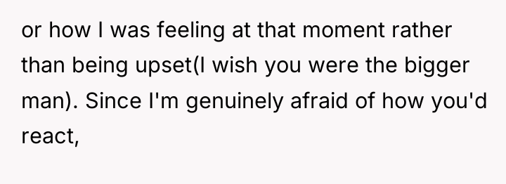or how I was feeling at that moment rather than...