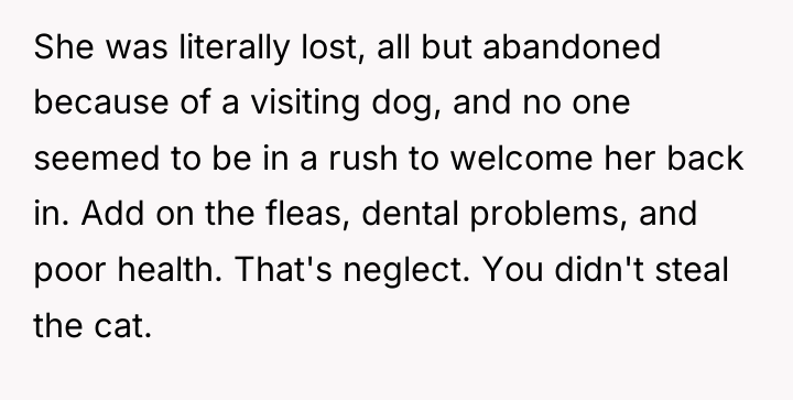 She was literally lost, all but abandoned because of a...