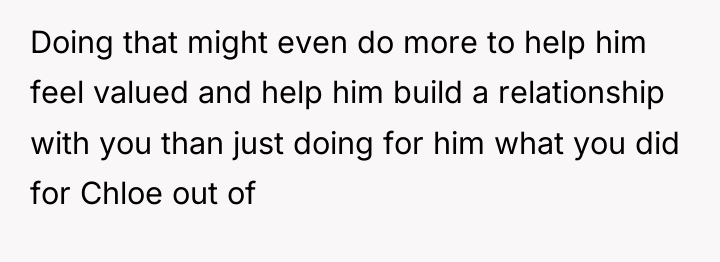 Doing that might even do more to help him feel...