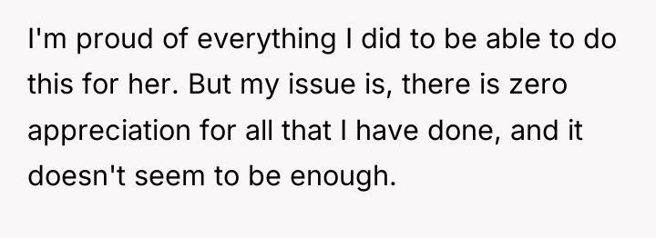 I'm proud of everything I did to be able to...