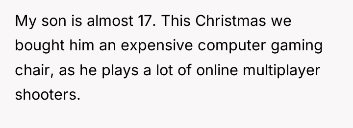 My son is almost 17. This Christmas we bought him...
