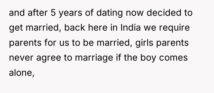 and after 5 years of dating now decided to get...