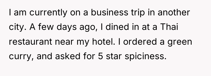 I am currently on a business trip in another city....