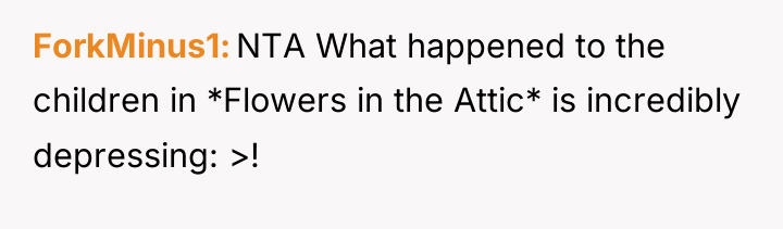 ForkMinus1 NTA What happened to the children in *Flowers in...