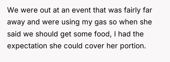 We were out at an event that was fairly far...