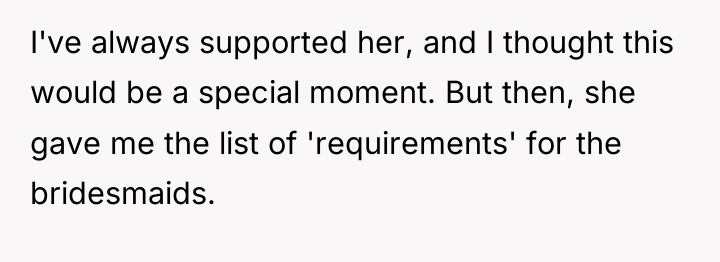 I've always supported her, and I thought this would be...