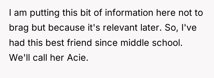 I am putting this bit of information here not to...