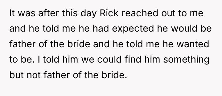 It was after this day Rick reached out to me...