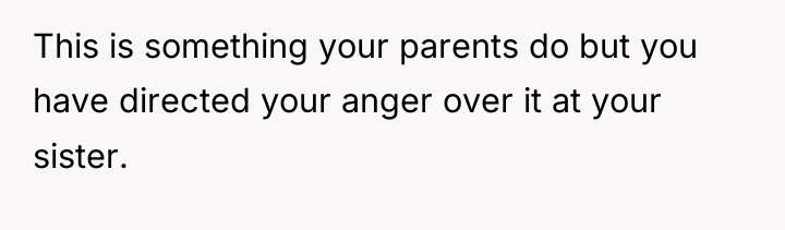 This is something your parents do but you have directed...