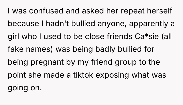 I was confused and asked her repeat herself because I...