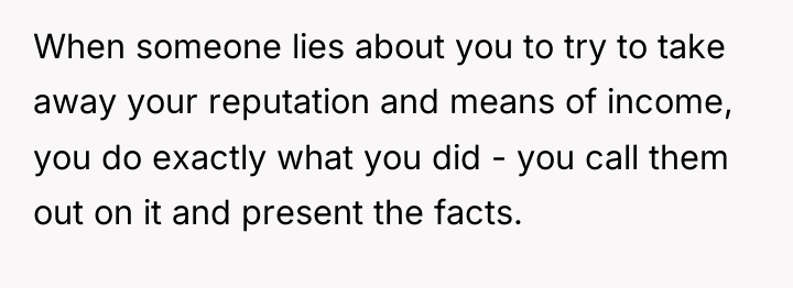 When someone lies about you to try to take away...