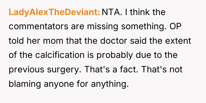 LadyAlexTheDeviant NTA. I think the commentators are missing something. OP...