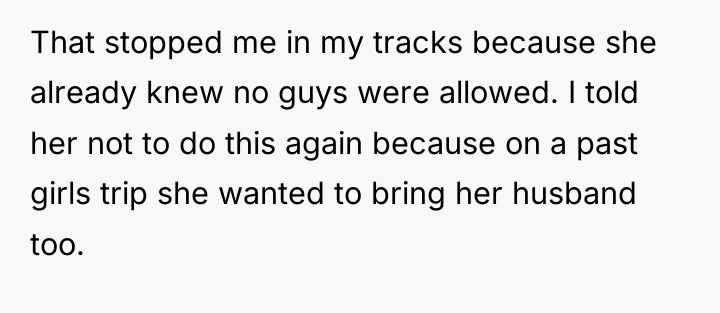 That stopped me in my tracks because she already knew...
