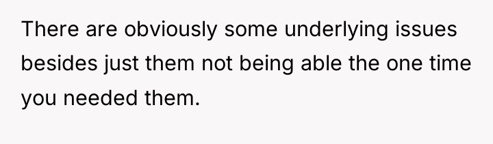 There are obviously some underlying issues besides just them not...