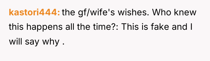 kastori444 the gf/wife's wishes. Who knew this happens all the...