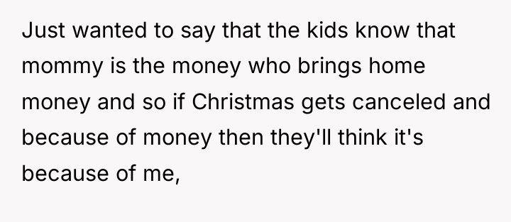 Just wanted to say that the kids know that mommy...