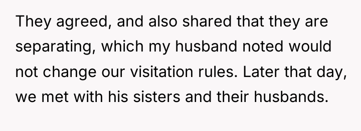 They agreed, and also shared that they are separating, which...