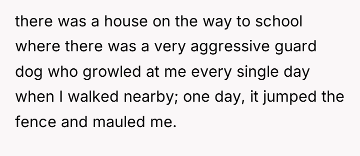 there was a house on the way to school where...