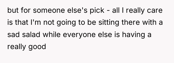 but for someone else's pick - all I really care...