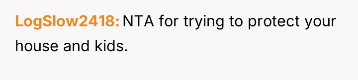 LogSlow2418 NTA for trying to protect your house and kids.