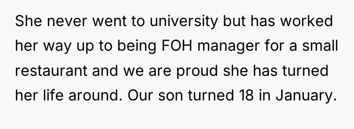 She never went to university but has worked her way...