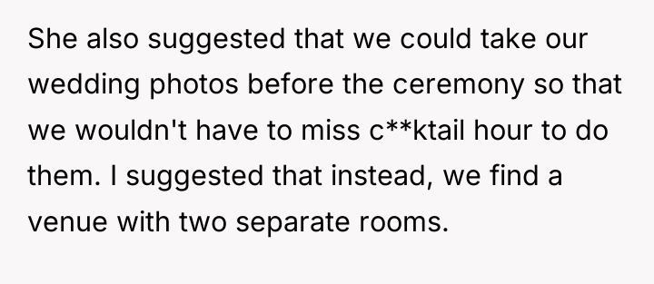 She also suggested that we could take our wedding photos...
