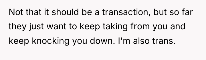 Not that it should be a transaction, but so far...