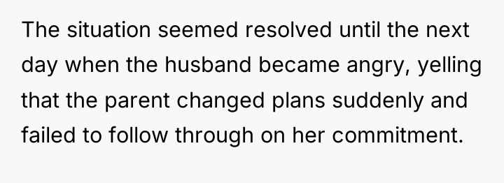 The situation seemed resolved until the next day when the...