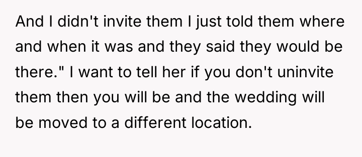 And I didn't invite them I just told them where...