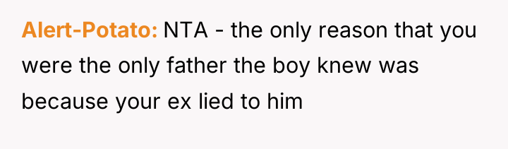 Alert-Potato NTA - the only reason that you were the...