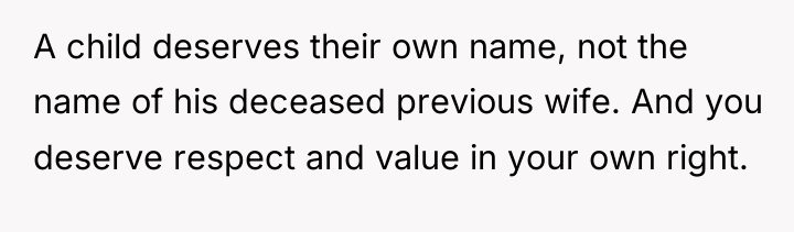 A child deserves their own name, not the name of...