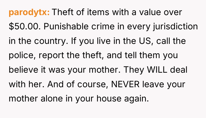 parodytx Theft of items with a value over $50.00. Punishable...