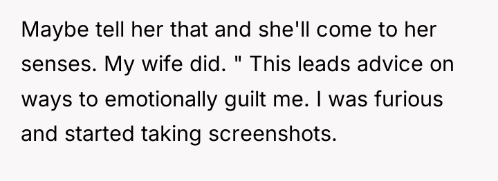 Maybe tell her that and she'll come to her senses....