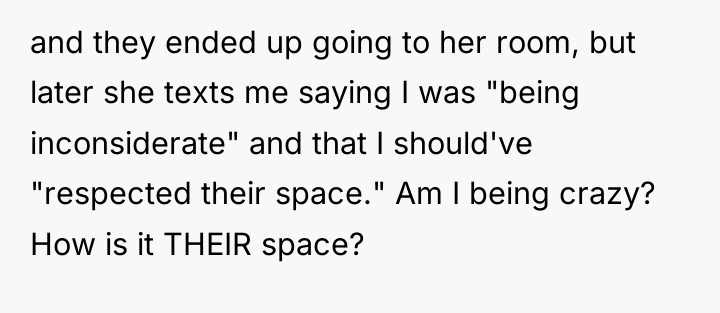 and they ended up going to her room, but later...
