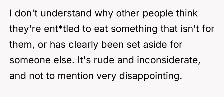 I don't understand why other people think they're ent*tled to...