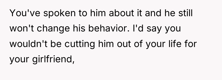 You've spoken to him about it and he still won't...