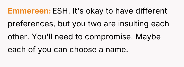 Emmereen ESH. It's okay to have different preferences, but you...