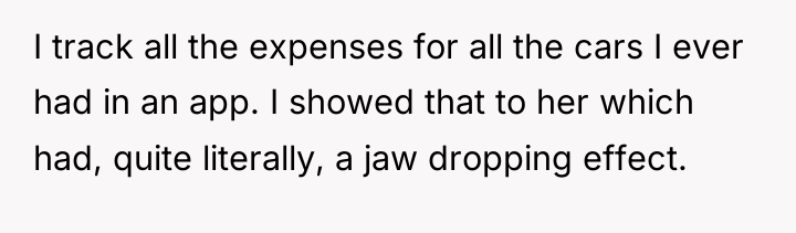 I track all the expenses for all the cars I...
