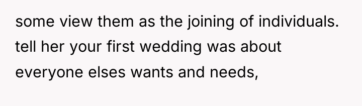 some view them as the joining of individuals. tell her...