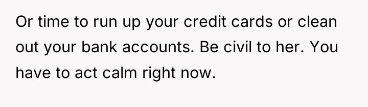 Or time to run up your credit cards or clean...