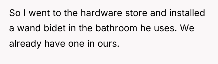 So I went to the hardware store and installed a...