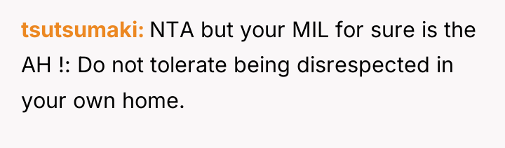 tsutsumaki NTA but your MIL for sure is the AH...