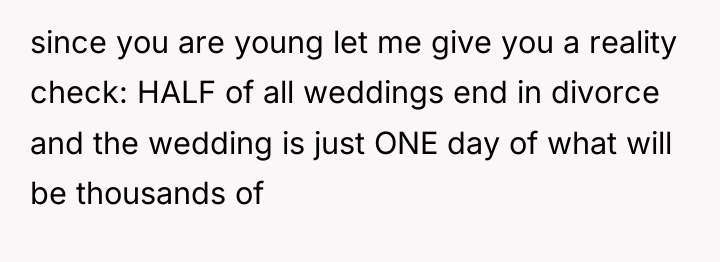 since you are young let me give you a reality...