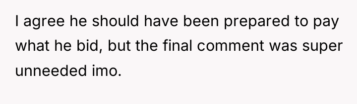 I agree he should have been prepared to pay what...