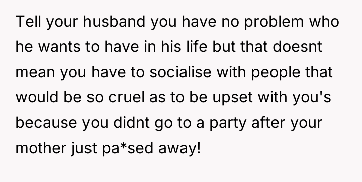 Tell your husband you have no problem who he wants...